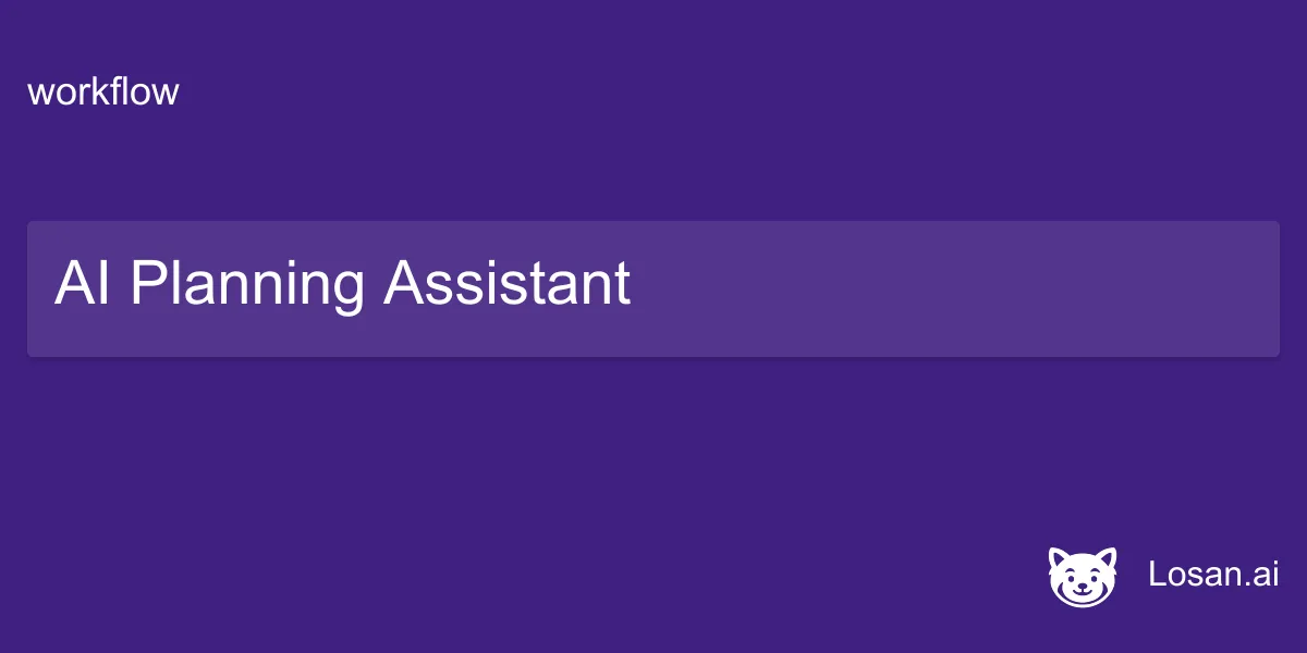 AI Planning Assistant