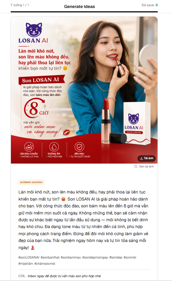 Bài đăng hoàn chỉnh: ảnh đã design kèm caption, sẵn sàng đăng